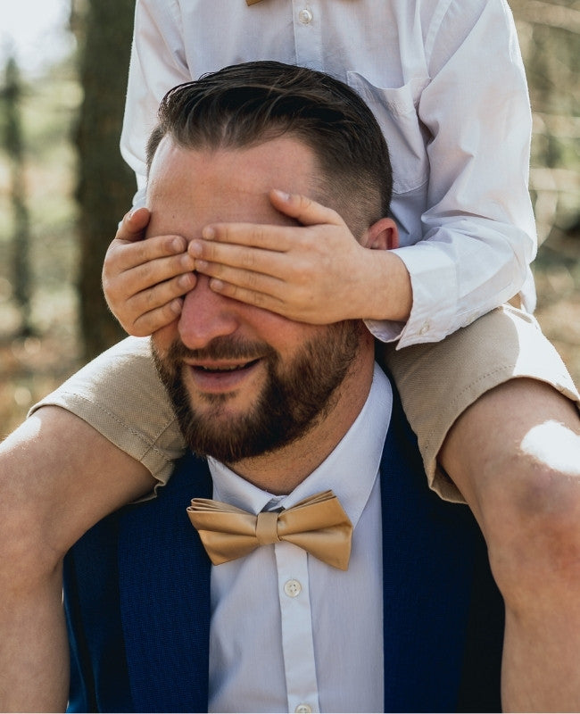 Fliege Goldfarben Nr. 2 Herren aus Polyester «Jules»