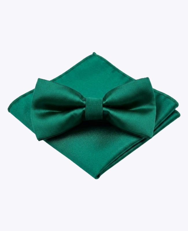 Fliege + Einstecktuch Grün Nr.2 Herren aus Polyester „Jules"