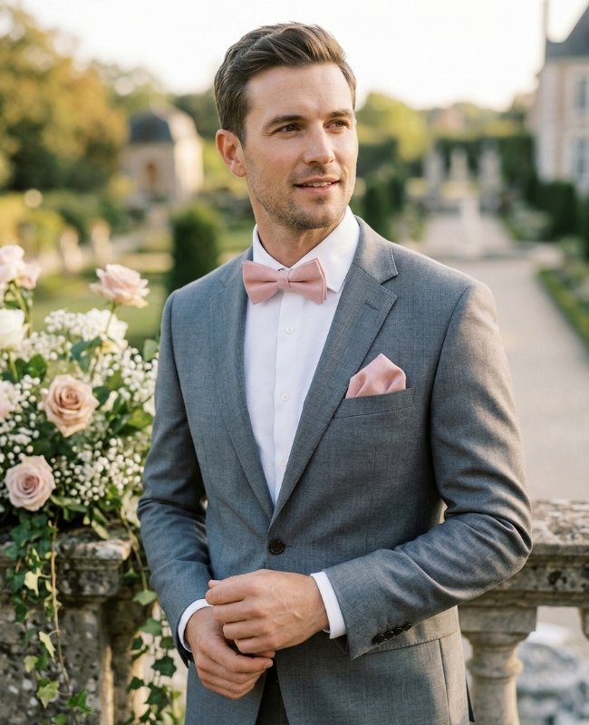 Fliege Rosa Nr. 2 Herren aus Baumwolle «Oscar»