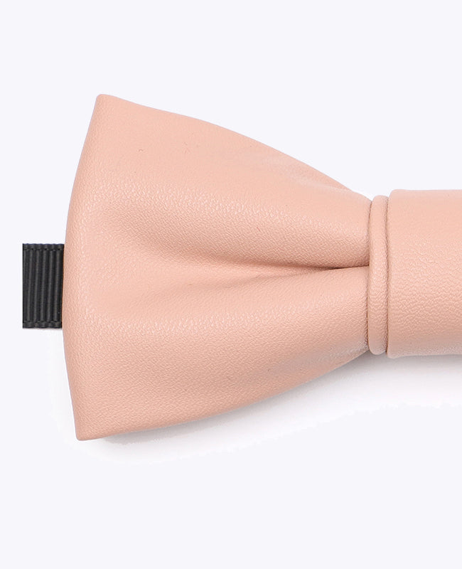 Herren Fliege Rosa Nude aus Leder «Achille»