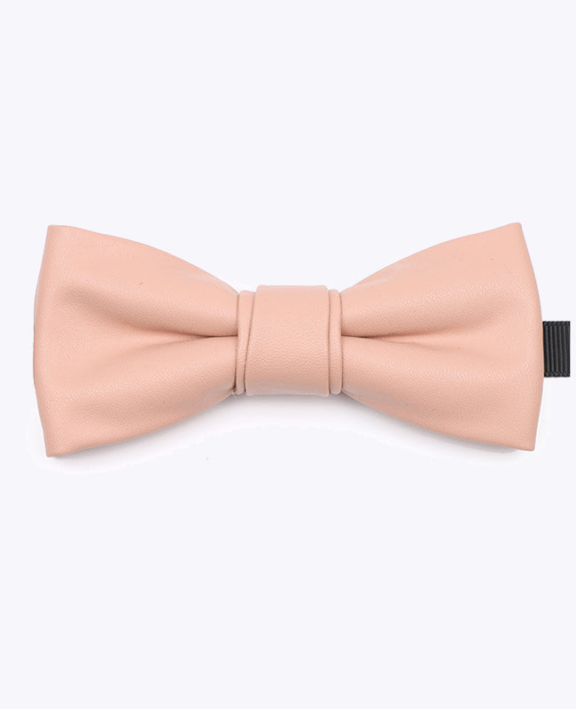 Herren Fliege Rosa Nude aus Leder «Achille»