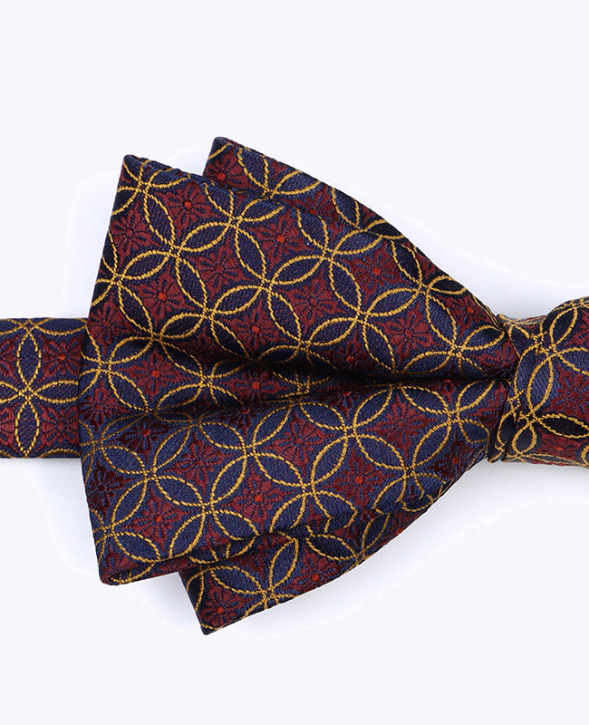 Noeud Papillon Rouge n°3 à Motifs Homme en Polyester «Edmond»