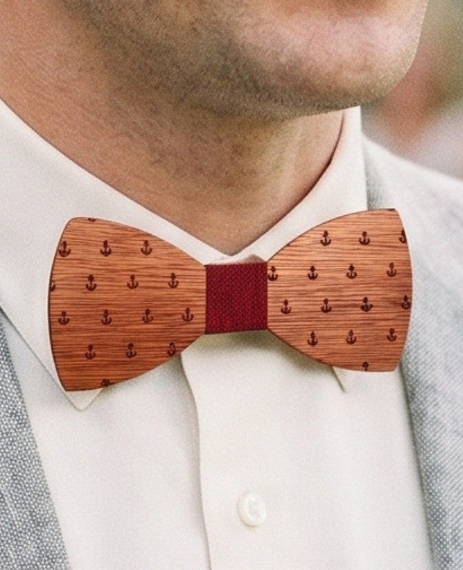 Fliege Rot Herren aus Holz „Côme"