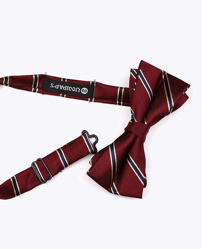 Fliege Rot gestreift Herren Polyester «Edmond»