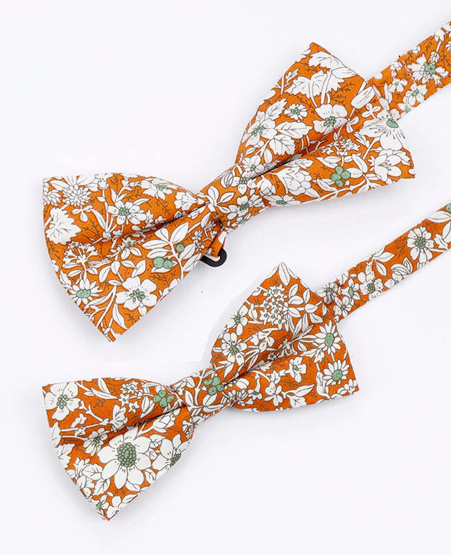 Liberty Fliegen Orange Vater & Sohn aus Baumwolle «Clovis»