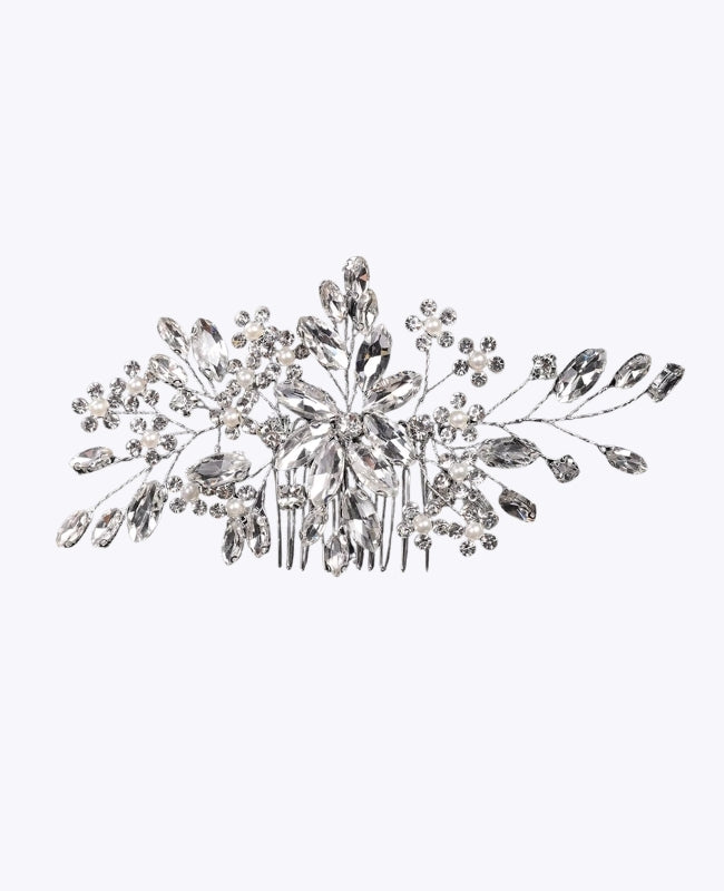 Blumenkamm Silber Nr. 3 Damen «Élise»