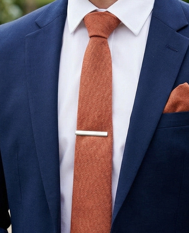 Krawattenklammer Silber aus Metall «Victor»