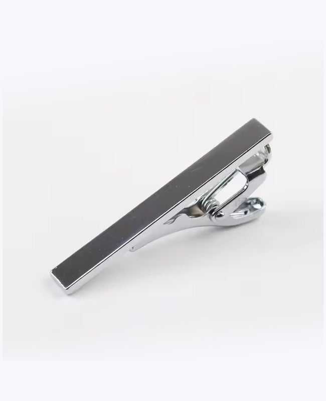 Krawatte + Weißes Liberty-Krawattenklammer Nr. 8 Herren aus Baumwolle «Charles»