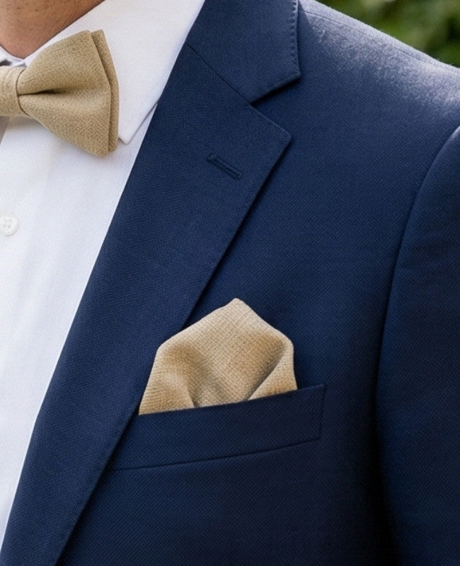 Einstecktuch Beige Nr. 1 aus Leinen «Basile»