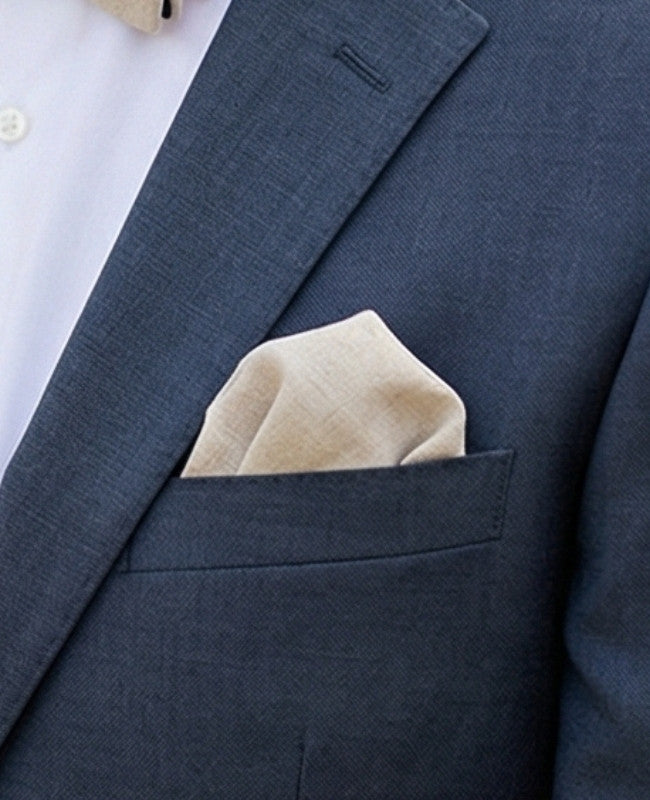 Einstecktuch Beige Nr. 1 aus Baumwolle «Oscar»
