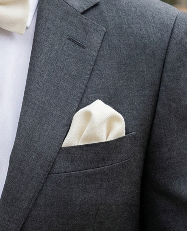 Pochette de Costume Blanc n°1 en Lin «Basile»