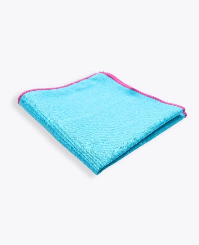 Einstecktuch Blau Nr. 1 aus Leinen «Basile»
