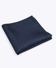 Einstecktuch Blau n°2 mit Muster aus Polyester «Edmond»