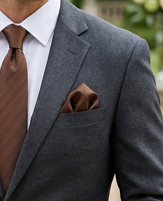 Einstecktuch Braun Polyester «Lucien»