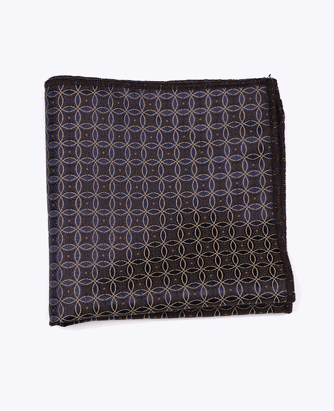 Einstecktuch Braun n°3 gemustert Polyester «Edmond»