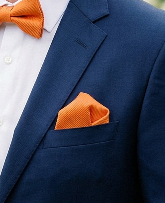 Einstecktuch Orange aus Polyester «Lucien»
