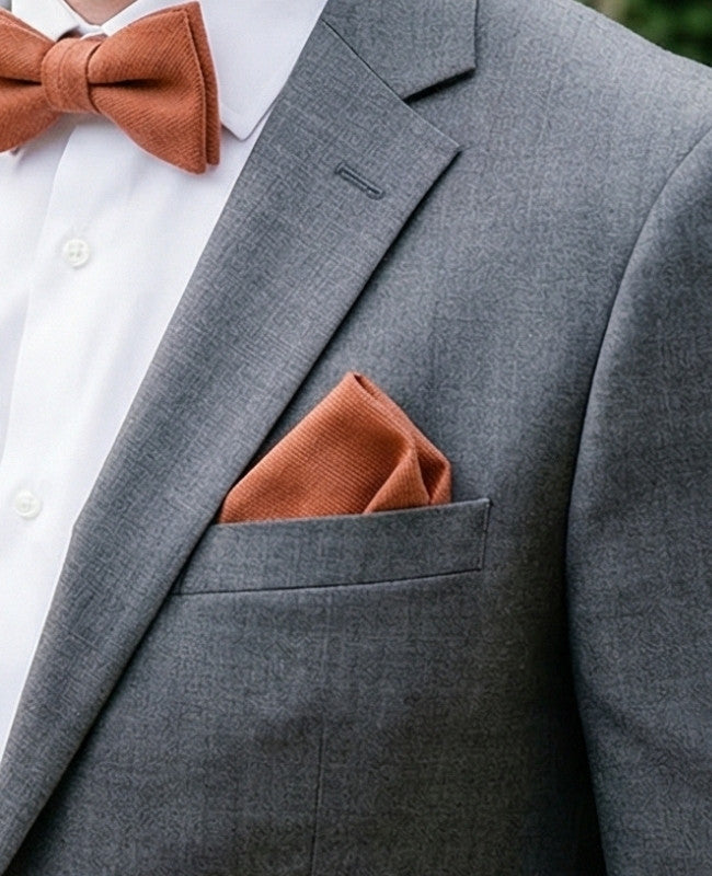 Einstecktuch Terracotta n°3 Samtoptik «Simon»