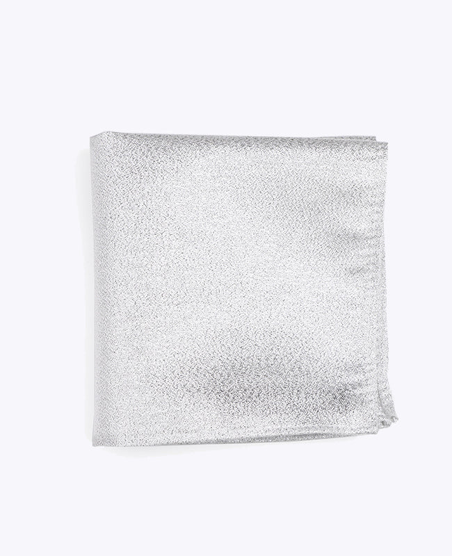 Einstecktuch Silber Glitzer Nr.1 aus Polyester | Isidore - Unipap's