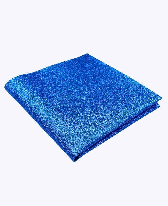 Blaues Glitzer-Einstecktuch Nr. 1 aus Polyester «Olive»