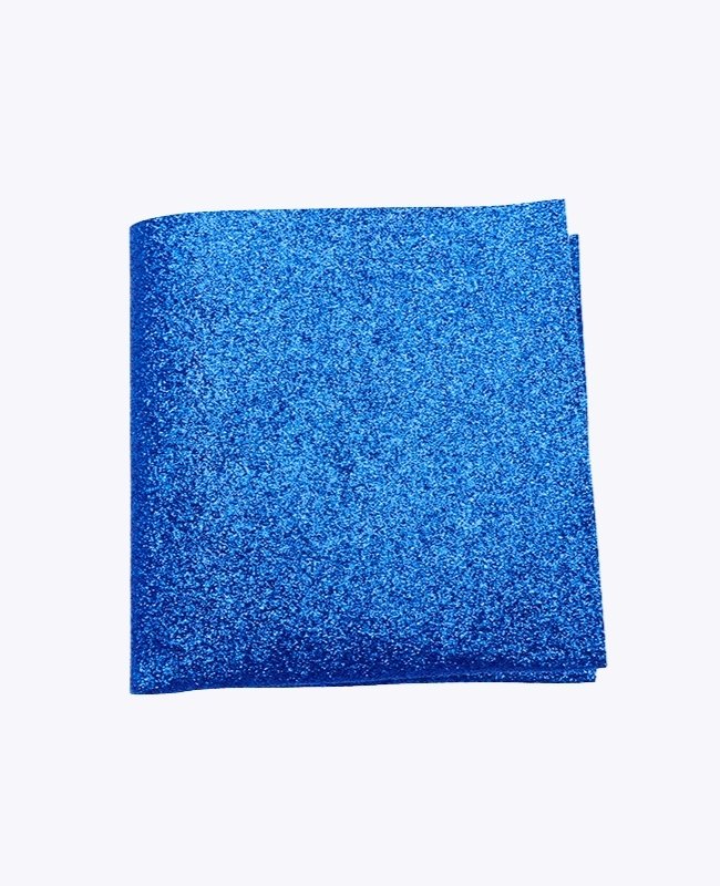 Glitzer-Einstecktuch Blau n°1 aus Polyester «Olive»