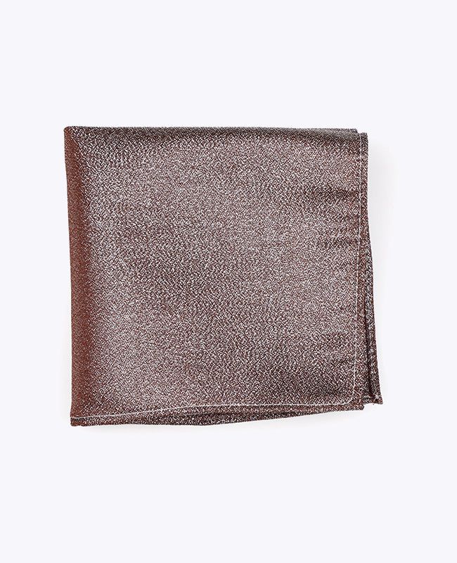 Einstecktuch mit Pailletten Braun n°1 aus Polyester | Isidore - Unipap's