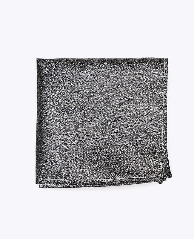 Einstecktuch mit Glitzer Schwarz n°1 aus Polyester | Isidore - Unipap's