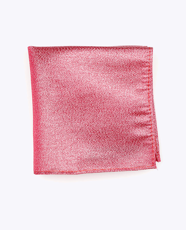 Einstecktuch Rot Glitzer Nr.1 aus Polyester | Isidore - Unipap's