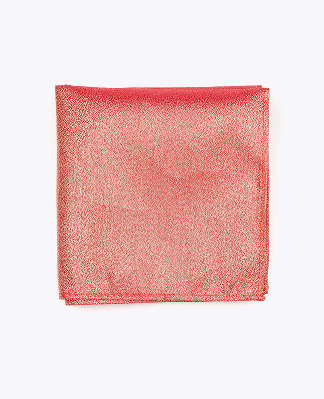 Glitzer-Einstecktuch Rot n°2 Polyester | Isidore - Unipap's