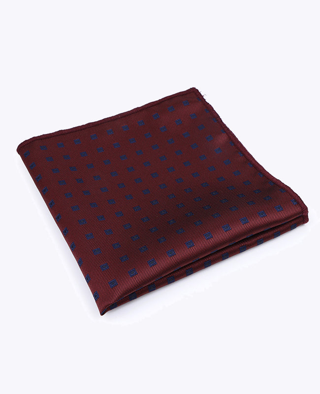 Einstecktuch Rot n°2 gemustert aus Polyester «Edmond»