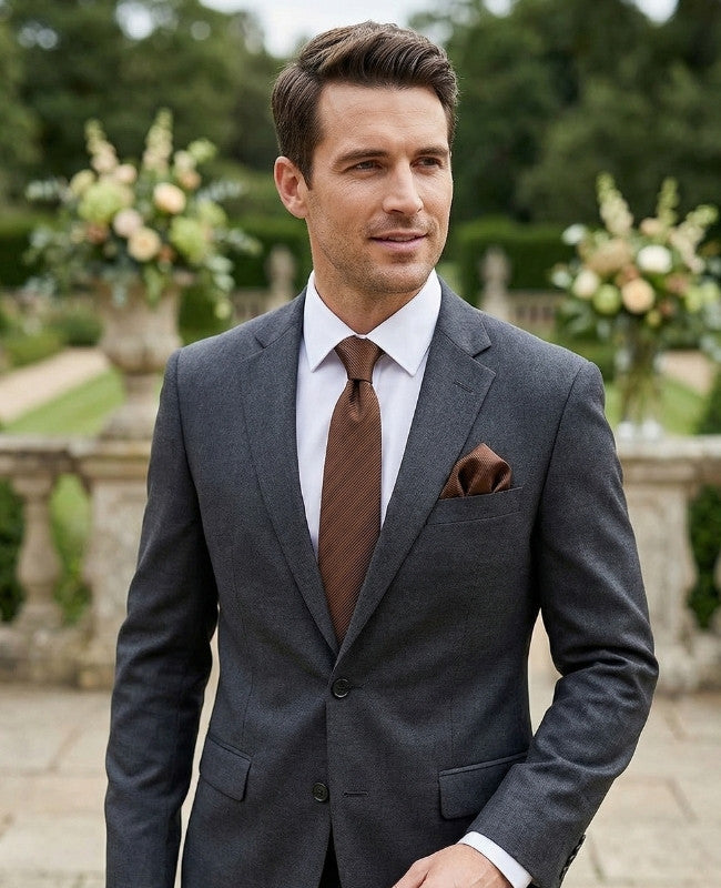 Krawatte Braun Herren Polyester «Lucien»