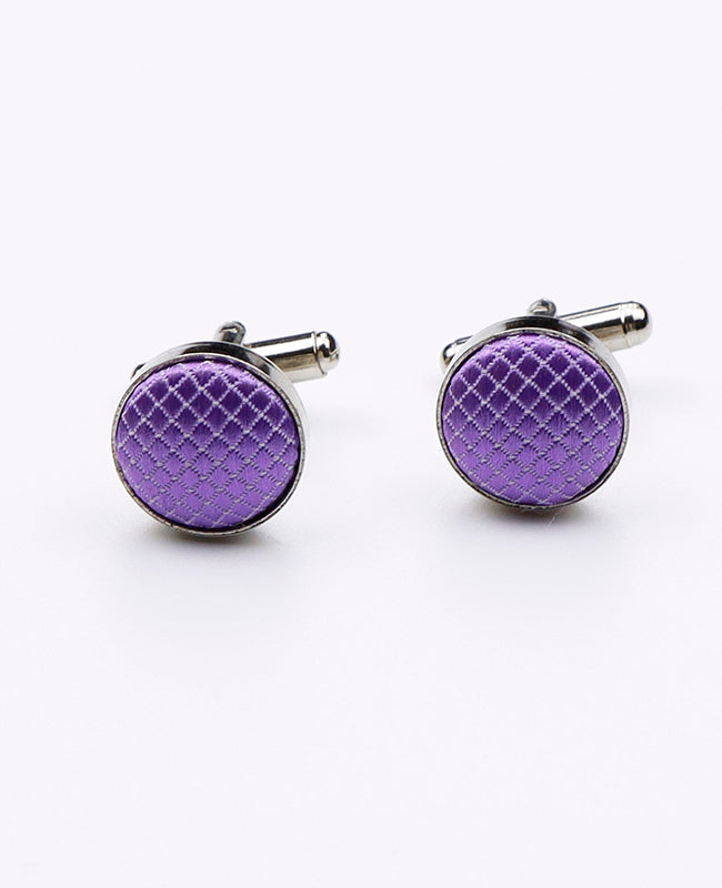 Boutons de Manchette Violet n°4 en Polyester | Martin - Unipap's