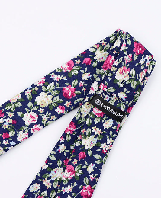 Cravate Liberty Bleu n°1 Homme en Coton | Charles - Unipap's