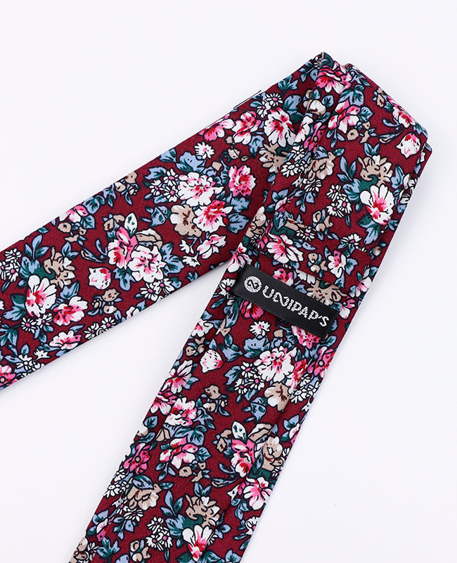 Cravate Liberty Rouge Homme en Coton | Charles - Unipap's