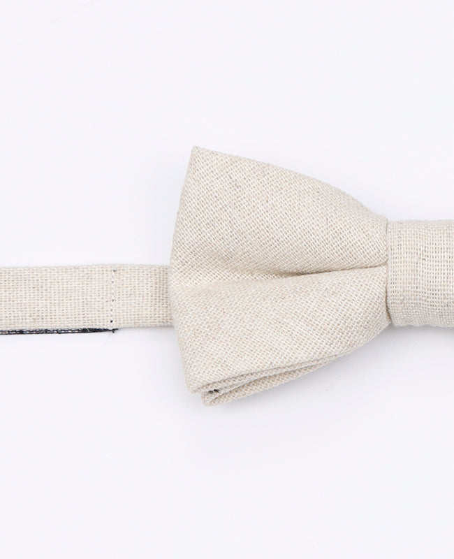 Noeud Papillon Blanc n°2 Enfant en Lin | Basile - Unipap's