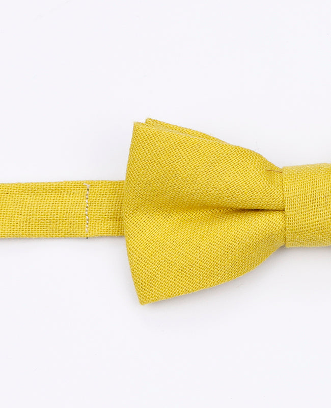 Noeud Papillon Jaune n°1 Enfant en Lin | Basile - Unipap's