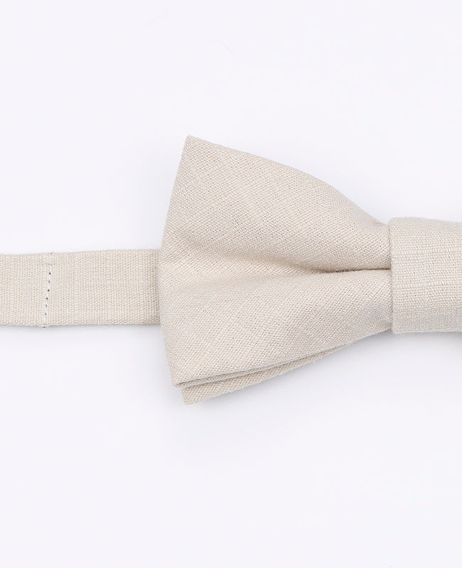 Noeud Papillon Beige en Coton | Oscar - Unipap's