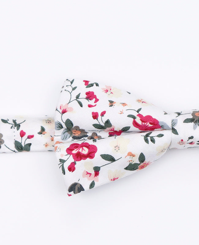 Noeud Papillon Liberty Blanc n°2 Homme en Coton | Charles - Unipap's