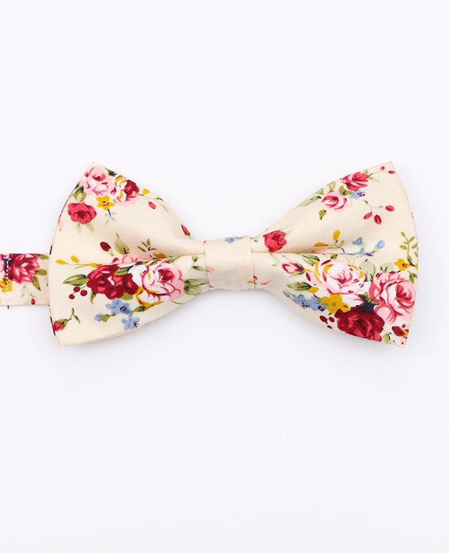 Noeud Papillon Liberty Blanc n°4 Homme en Coton | Charles - Unipap's