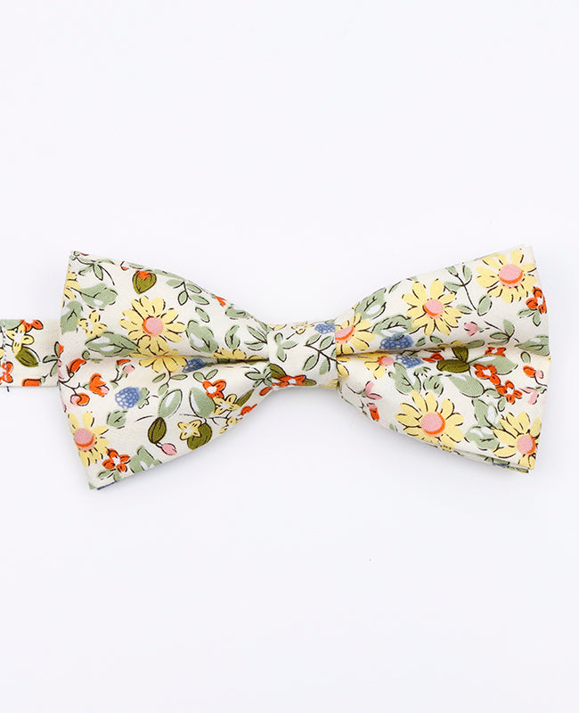 Noeud Papillon Liberty Blanc n°5 Homme en Coton | Charles - Unipap's