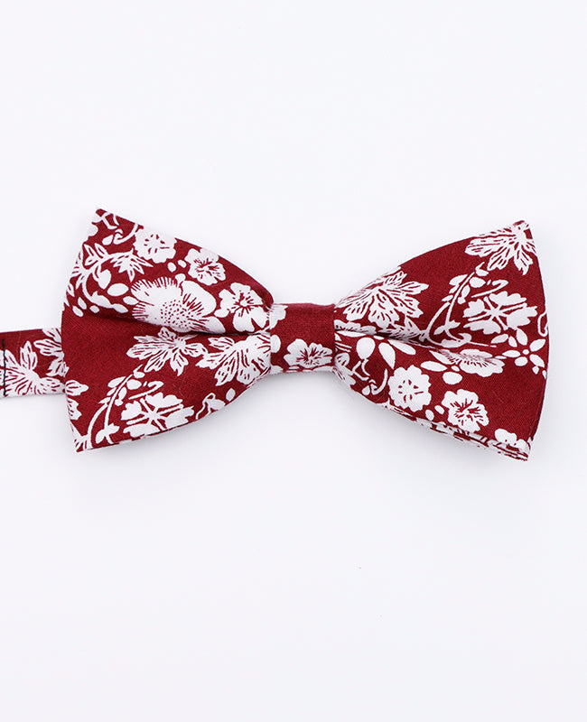 Noeud Papillon Liberty Rouge n°2 Homme en Coton