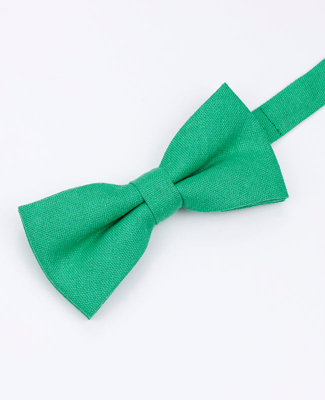 Noeud Papillon Vert n°3 Homme en Lin | Basile - Unipap's