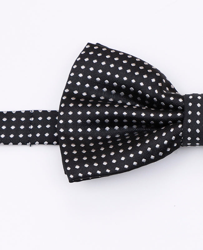 Noeud Papillon Noir n°2 à Pois Homme en Polyester | Louis - Unipap's