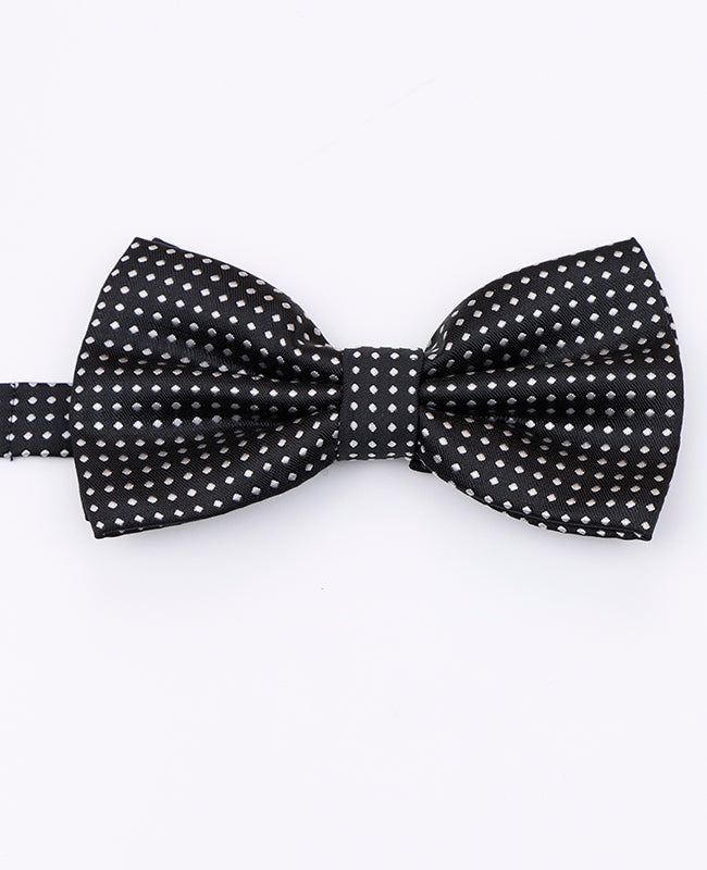 Noeud Papillon Noir n°2 à Pois Homme en Polyester | Louis - Unipap's