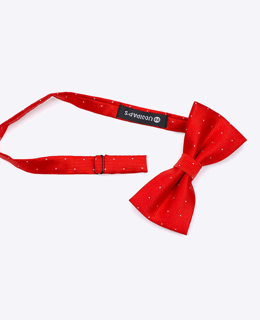 Noeud Papillon Rouge n°2 à Pois Homme en Polyester | Georges - Unipap's