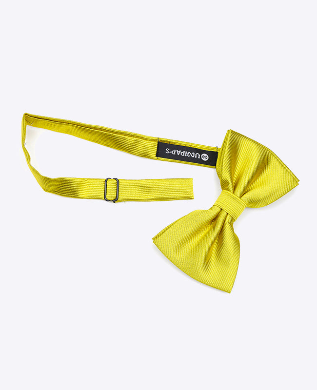 Noeud Papillon XL Jaune n°2 Homme en Polyester | Lucien - Unipap's