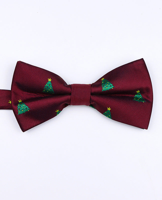 Noeud Papillon de Noël Rouge n°1 Homme en Polyester «Christmas»