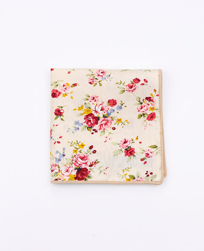 Pochette de Costume Liberty Blanc n°4 en Coton | Charles - Unipap's