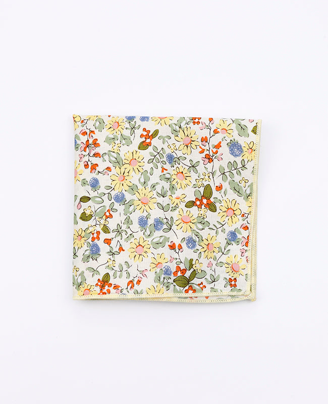 Pochette de Costume Liberty Blanc n°5 en Coton | Charles - Unipap's