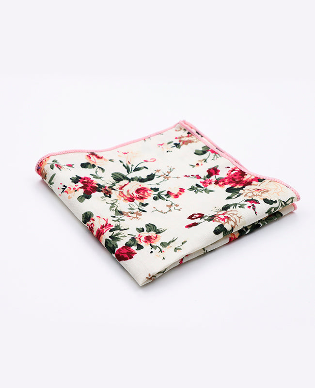 Pochette de Costume Liberty Blanc n°6 en Coton | Charles - Unipap's
