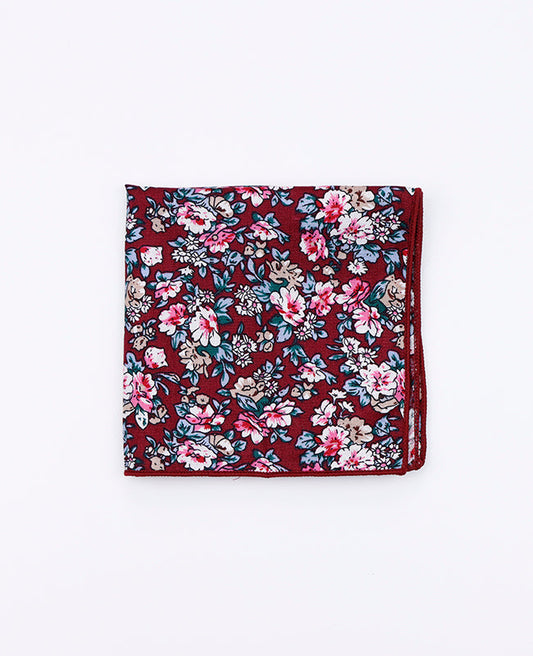 Pochette de Costume Liberty Rouge en Coton | Charles - Unipap's
